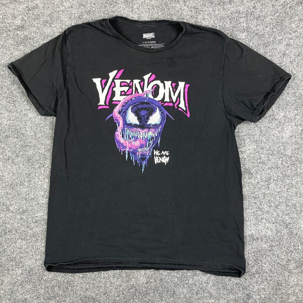Marvel Venom T-Shirt Men's Size Large Black We Are Venom Graphic Short Sleeve